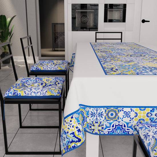 PETTI Cuscini per Sedie Coprisedia 6 Pezzi Vietri 02 Blu Offerte stagionali