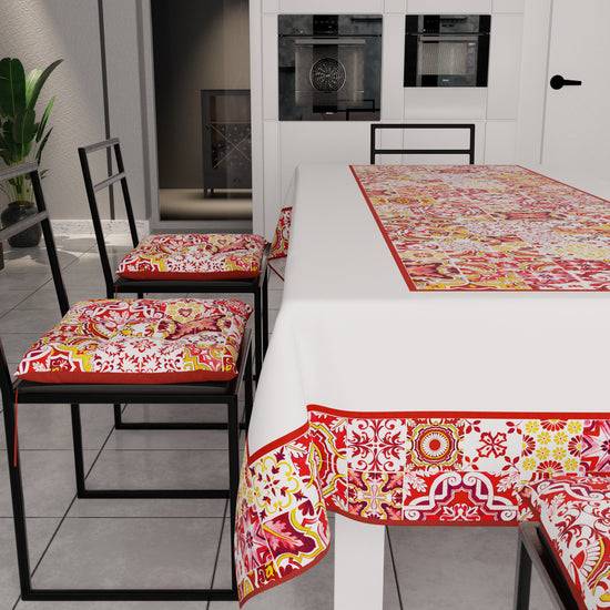 PETTI Cuscini per Sedie Coprisedia 6 Pezzi Vietri 02 Rosso Liquidazione