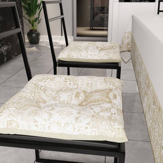PETTI Cuscini per Sedie Coprisedia 6 Pezzi Vietri 02 Beige Comprane uno, ottenene uno gratis
