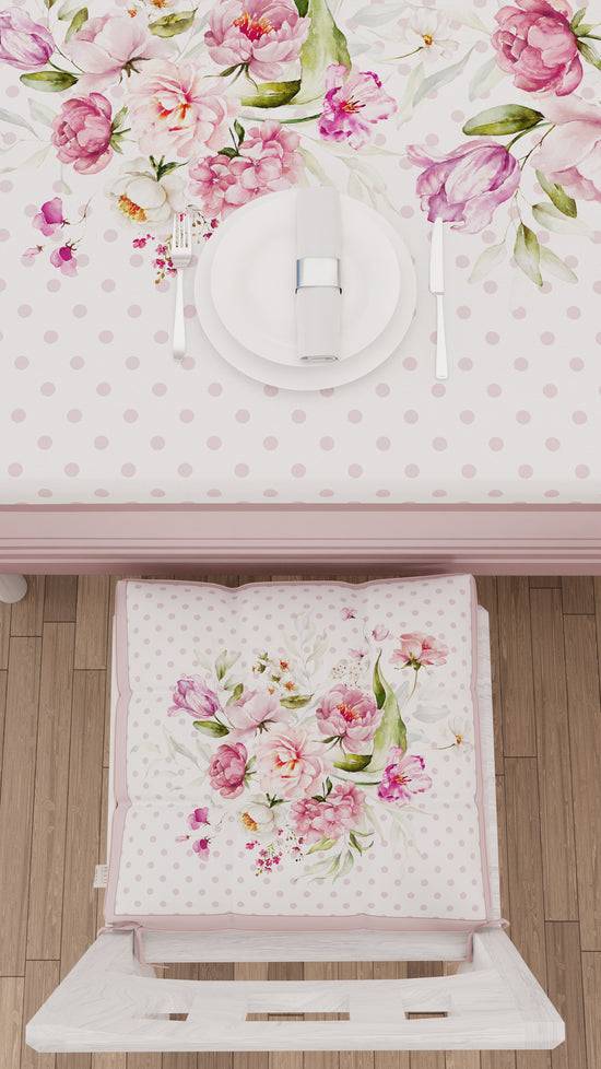 PETTI Cuscini per Sedie Coprisedia 6 Pezzi Shabby Pois Cipria ACQUISTA ORA
