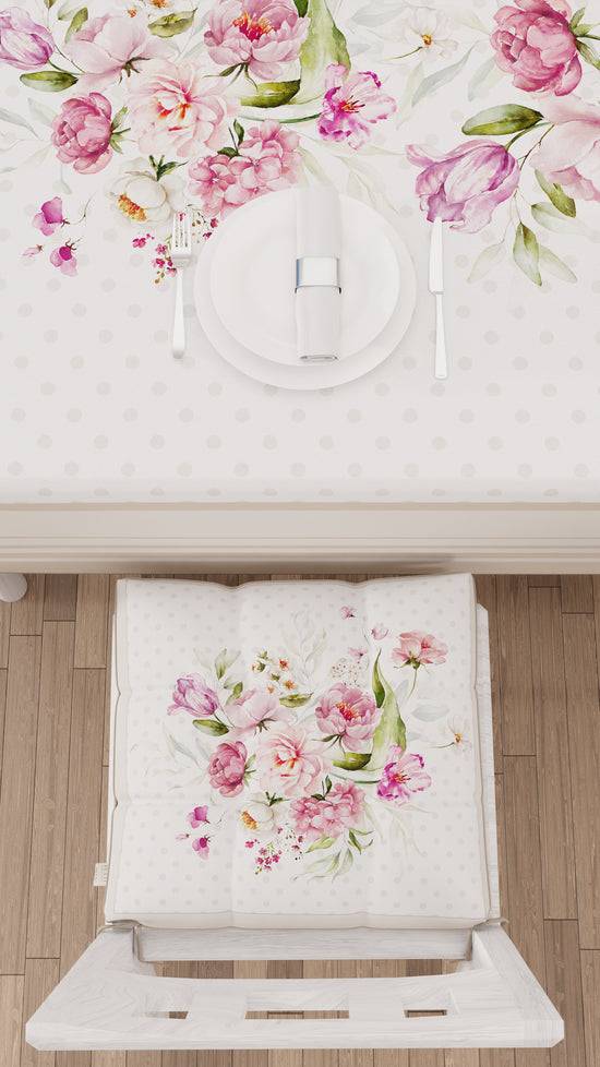 PETTI Cuscini per Sedie Coprisedia 6 Pezzi Shabby Pois Beige Latest stili