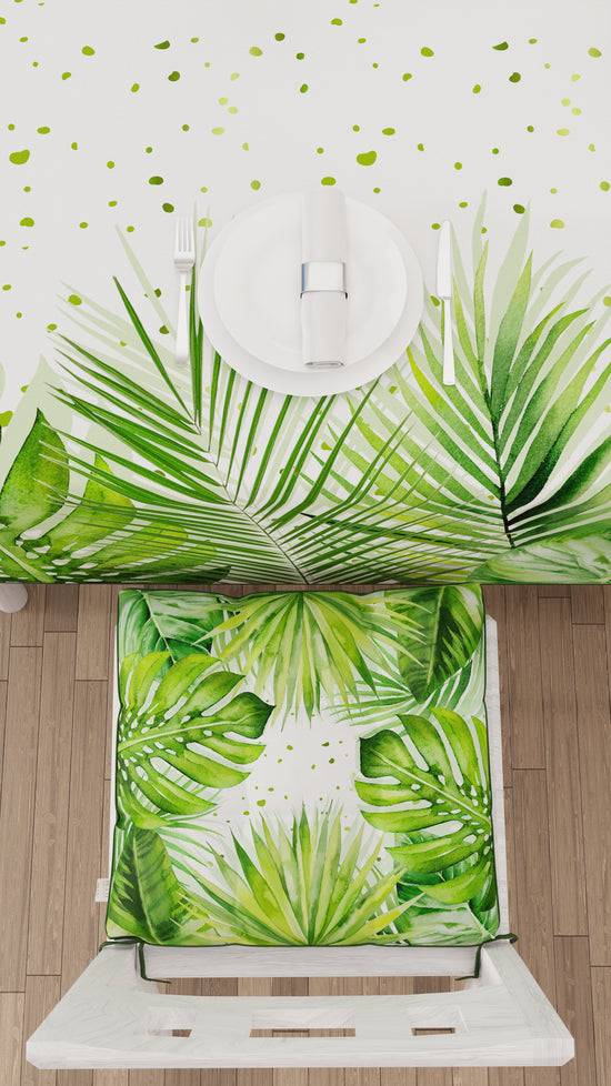 PETTI Cuscini per Sedie Coprisedia 6 Pezzi Foglia Tropicale Ultimi due giorni