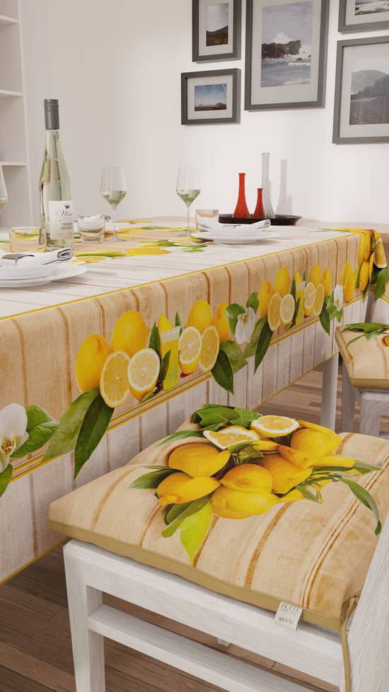 PETTI Cuscini per Sedie Coprisedia 6 Pezzi Lemon Only for today
