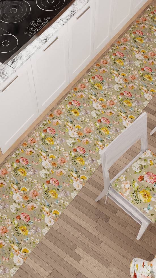 PETTI Cuscini per Sedie Coprisedia 6 Pezzi Floreale-06 Beige Solo un giorno rimasto