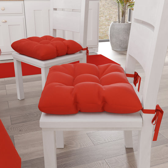 PETTI Cuscini per Sedie Cucina, Cuscini Coprisedie 6 Pezzi Rosso 50% di sconto con spedizione gratuita