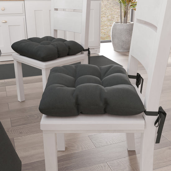 PETTI Cuscini per Sedie Cucina, Cuscini Coprisedie 6 Pezzi Grigio Fumo Black Friday Prezzi