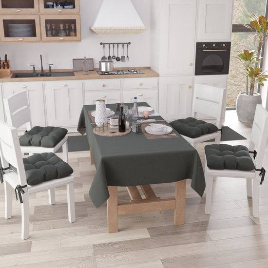 PETTI Cuscini per Sedie Cucina, Cuscini Coprisedie 6 Pezzi Grigio Fumo Black Friday Prezzi