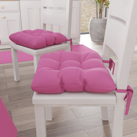 PETTI Cuscini per Sedie Cucina, Cuscini Coprisedie 6 Pezzi Fucsia In Linea
