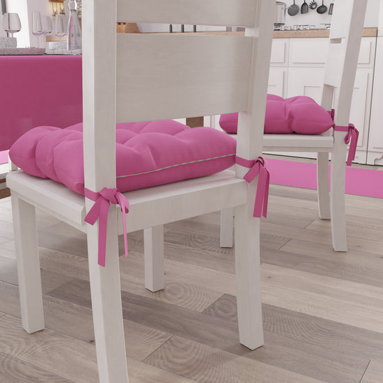 PETTI Cuscini per Sedie Cucina, Cuscini Coprisedie 6 Pezzi Fucsia In Linea