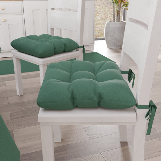 PETTI Cuscini per Sedie Cucina, Cuscini Coprisedie 6 Pezzi Verde Smeraldo Qualità