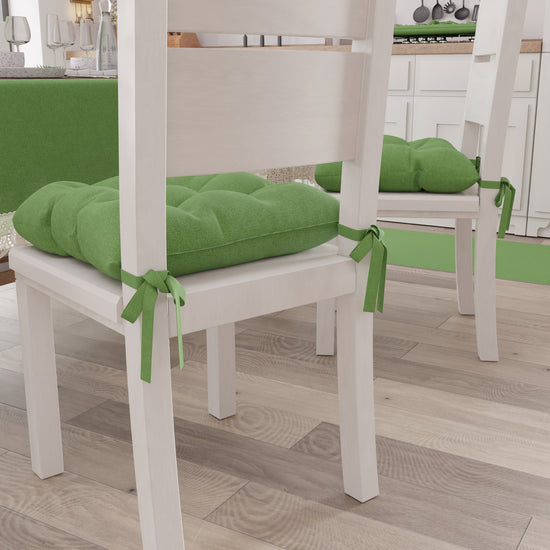 PETTI Cuscini per Sedie Coprisedia Shabby Chic Tinta Unita Verde Promozione