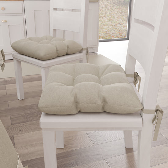 PETTI Cuscini per Sedie Coprisedia Shabby Chic Tinta Unita Beige Negozi Online