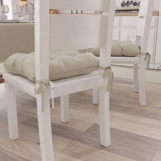 PETTI Cuscini per Sedie Coprisedia Shabby Chic Tinta Unita Beige Negozi Online