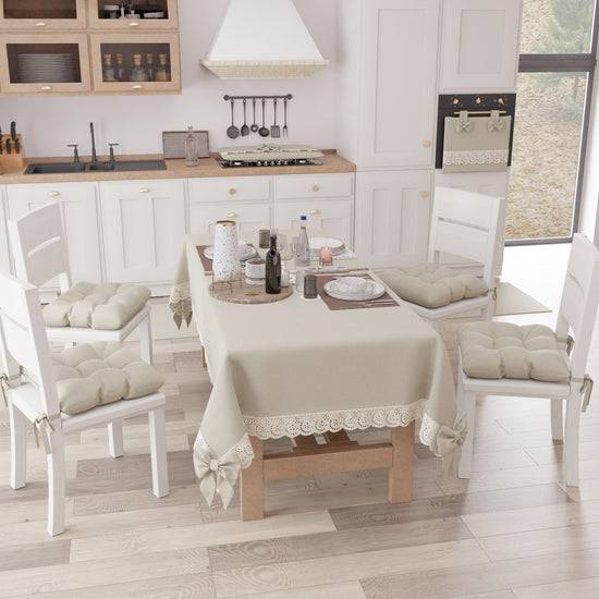 PETTI Cuscini per Sedie Coprisedia Shabby Chic Tinta Unita Beige Negozi Online