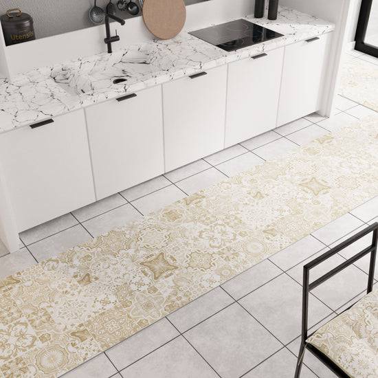 PETTI Tappeto Cucina Antiscivolo moderno Passatoia Cucina lavabile Vietri 02 Beige Shopping Online