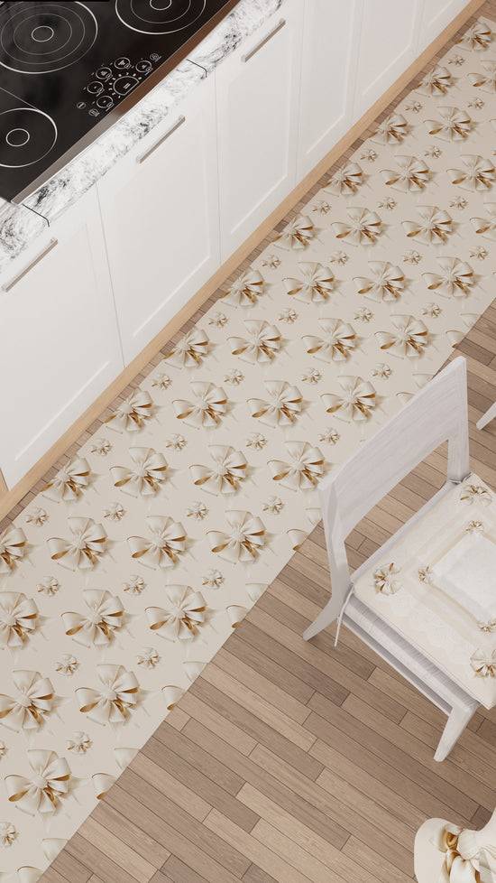 PETTI Tappeto Cucina Antiscivolo Passatoia Cucina lavabile, Cucina Fiocco Beige Novità