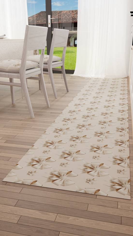 PETTI Tappeto Cucina Antiscivolo Passatoia Cucina lavabile, Cucina Fiocco Beige Novità