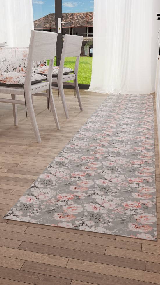 PETTI Tappeto Cucina Antiscivolo Passatoia Cucina lavabile, Floreale-17 Grigio In Saldo
