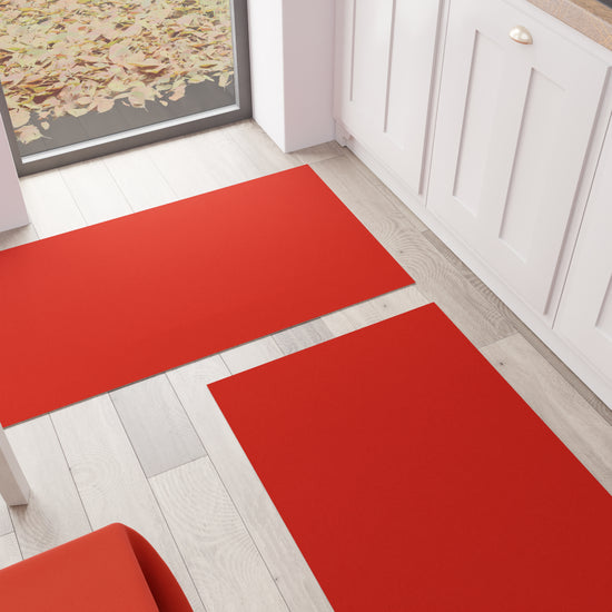 PETTI Tappeto Cucina Passatoia Cucina Tinta Unita Rosso Negozio online di fabbrica