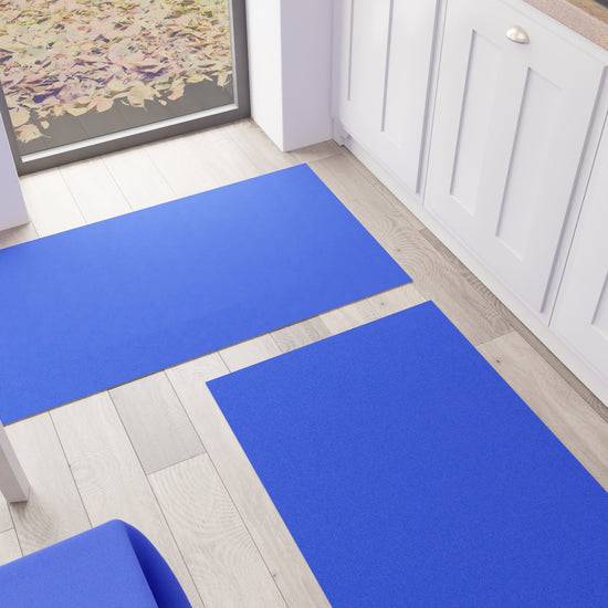 PETTI Tappeto Cucina Passatoia Cucina Tinta Unita Blu Elettrico Fornitura limitata