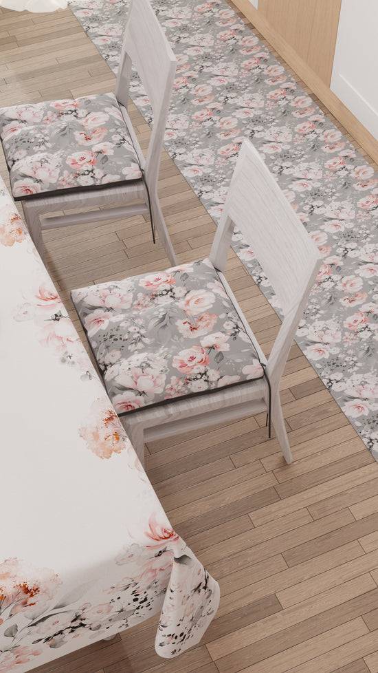 PETTI Cuscini per Sedie Coprisedia 6 Pezzi Floreale-17 Grigio Latest fashion