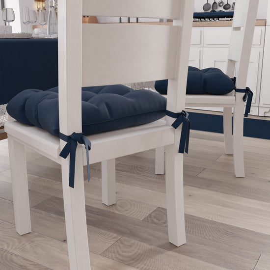 PETTI Cuscini per Sedie Coprisedia Shabby Chic Tinta Unita Blu Notte Super Saving Price