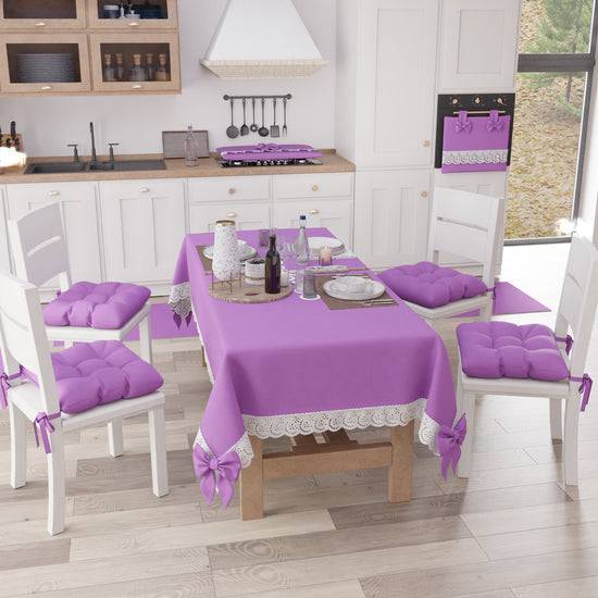 PETTI Cuscini per Sedie Coprisedia Shabby Chic Tinta Unita Lilla Ritorno libero