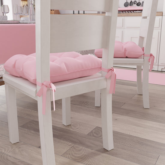 PETTI Cuscini per Sedie Coprisedia Shabby Chic Tinta Unita Rosa Ultimi tre giorni
