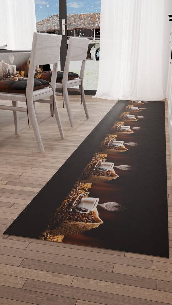 PETTI Tappeto Cucina Antiscivolo Passatoia Cucina lavabile, Caffè Nero Promozione temporanea