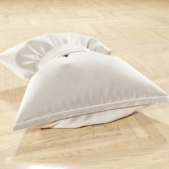 PETTI Cuscino Arredo Fiocco in Velluto 40x50 cm, Cuscino divano Bianco Fino al 65% di sconto