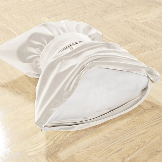 PETTI Cuscino Arredo Fiocco in Velluto 40x50 cm, Cuscino divano Bianco Fino al 65% di sconto