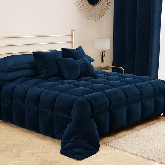 PETTI Cuscini Arredo in Velluto 2pz, Cuscini divano Blu Offerta speciale della fabbrica
