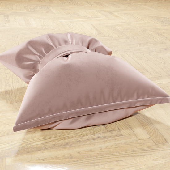 PETTI Cuscino Arredo Fiocco in Velluto 40x50 cm, Cuscino divano Cipria Duty-free