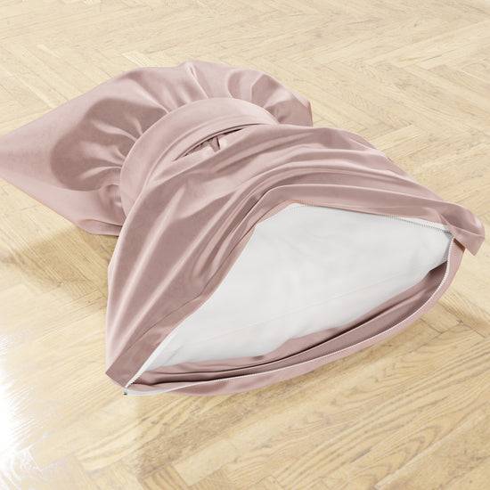 PETTI Cuscino Arredo Fiocco in Velluto 40x50 cm, Cuscino divano Cipria Duty-free