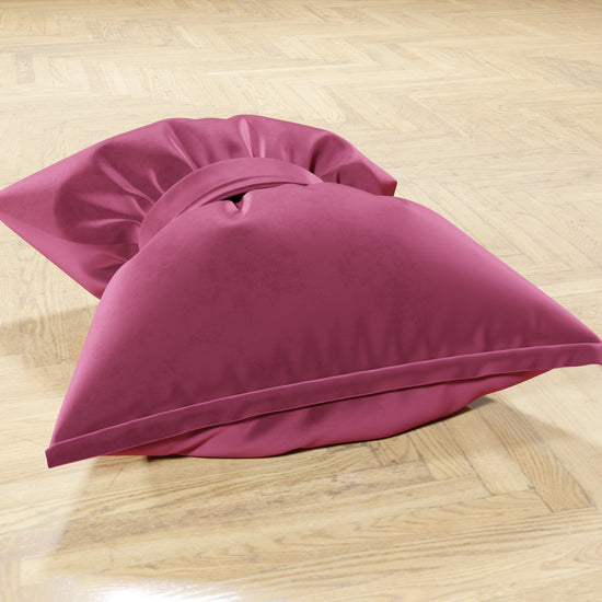 PETTI Cuscino Arredo Fiocco in Velluto 40x50 cm, Cuscino divano Fucsia Italy