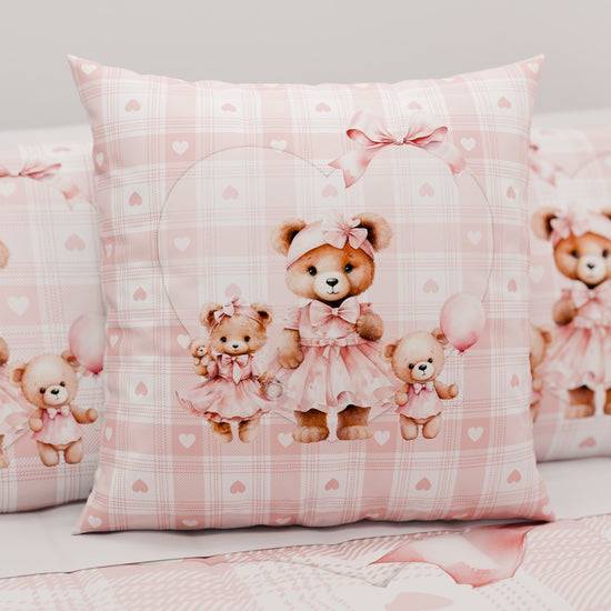PETTI Cuscini, Copricuscini Divano, Cuscini Arredo in Stampa Digitale Teddy Love Rosa Nuovo