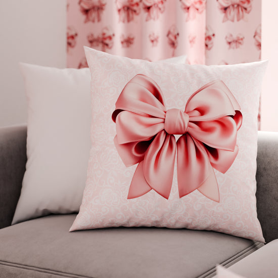 PETTI Cuscini, Copricuscini Divano, Cuscini Arredo in Stampa Digitale Fiocco Rosa Spedizione Gratuita