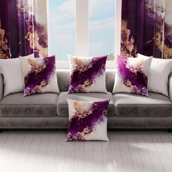 PETTI Cuscini, Copricuscini Divano, Cuscini Arredo in Stampa Digitale Marble 01 Viola Negozi Online