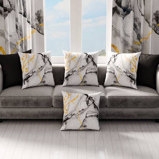 PETTI Cuscini, Copricuscini Divano, Cuscini Arredo in Stampa Digitale Marble 06 Grigio Chiaro Promozione Limitata