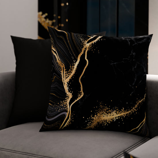 PETTI Cuscini, Copricuscini Divano, Cuscini Arredo in Stampa Digitale Marble 07 Nero Fino Al -60%