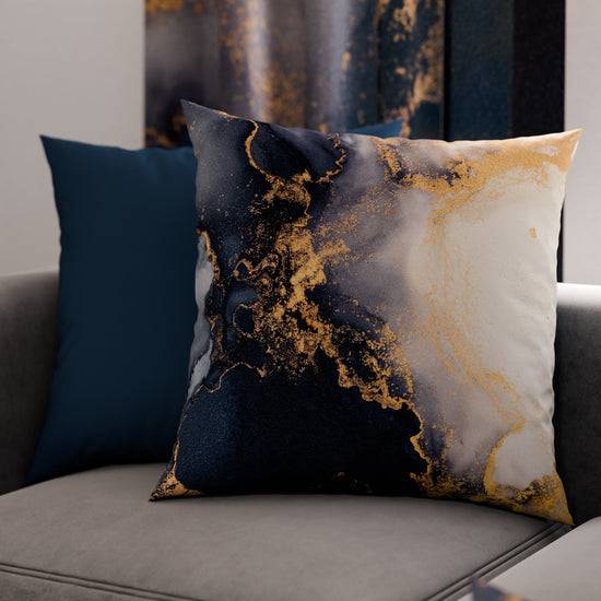 PETTI Cuscini, Copricuscini Divano, Cuscini Arredo in Stampa Digitale Marble 08 Blu Shopping Online