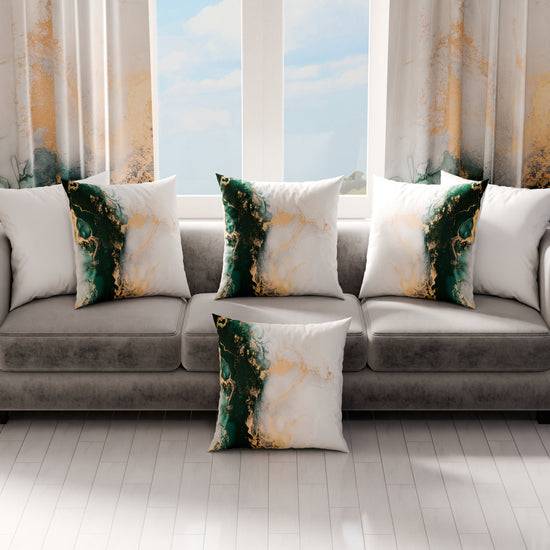 PETTI Cuscini, Copricuscini Divano, Cuscini Arredo in Stampa Digitale Marble 09 Smeraldo Affare Del Giorno