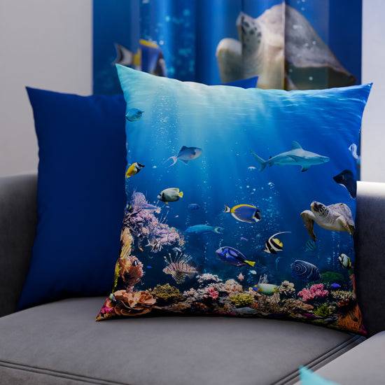 PETTI Cuscini, Copricuscini Divano, Cuscini Arredo in Stampa Digitale Acquario Prezzo Ridotto