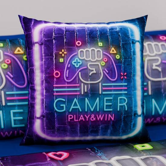 PETTI Cuscini, Copricuscini Divano, Cuscini Arredo in Stampa Digitale Gamer Presa