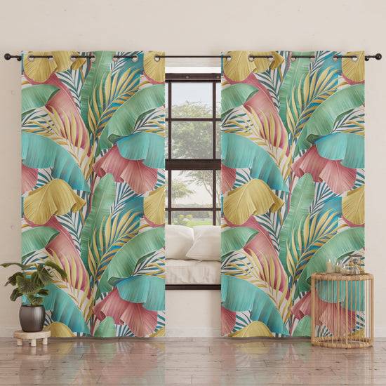 PETTI Tenda Arredo da Interno a Pannelli con Anelli Tropical Multicolor Online