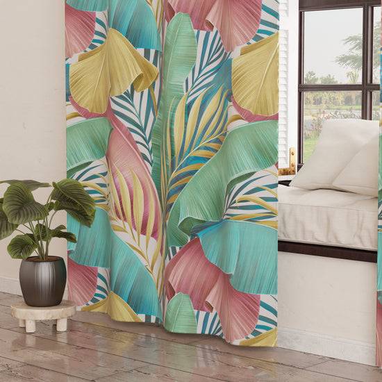 PETTI Tenda Arredo da Interno a Pannelli con Anelli Tropical Multicolor Online
