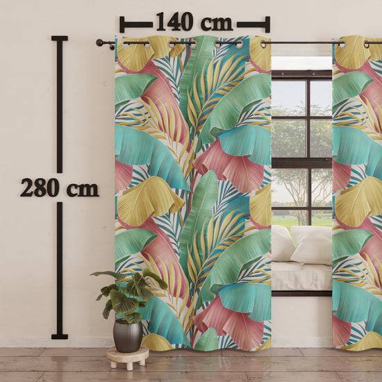 PETTI Tenda Arredo da Interno a Pannelli con Anelli Tropical Multicolor Online