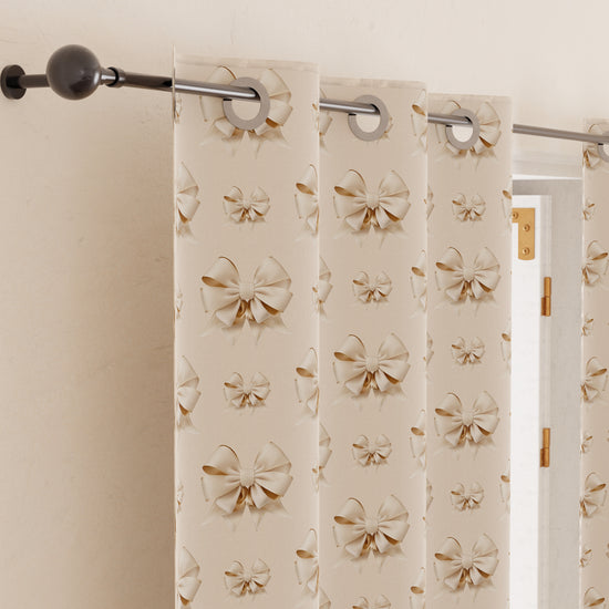 PETTI Tenda Arredo da Interno a Pannelli con Anelli Fiocco Beige Vendite Flash