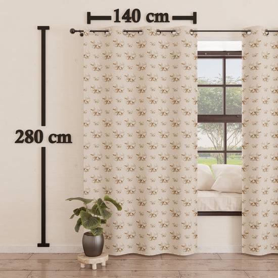 PETTI Tenda Arredo da Interno a Pannelli con Anelli Fiocco Beige Vendite Flash