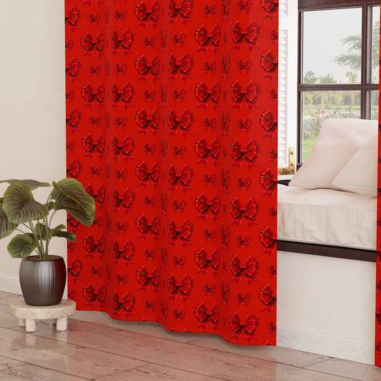 PETTI Tenda Arredo da Interno a Pannelli con Anelli Fiocco Rosso Nuova